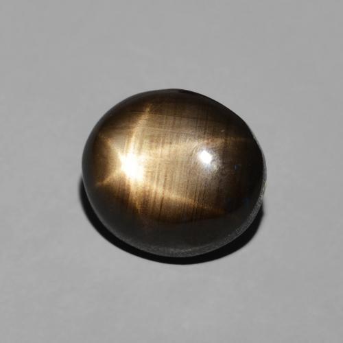 Saphir étoilé Noire naturelle ovale, 2.74 ct, Opaque