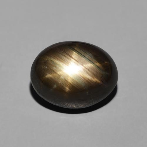 4.06ct Naturel Noire Saphir étoilé, ovale, Opaque