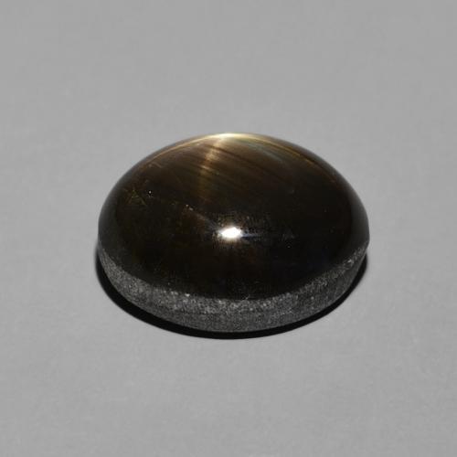 Saphir étoilé Noire naturelle ovale, 4.06 ct, Opaque