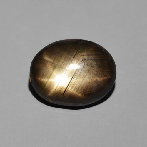 4.00ct Naturel Noire Saphir étoilé, ovale, Opaque