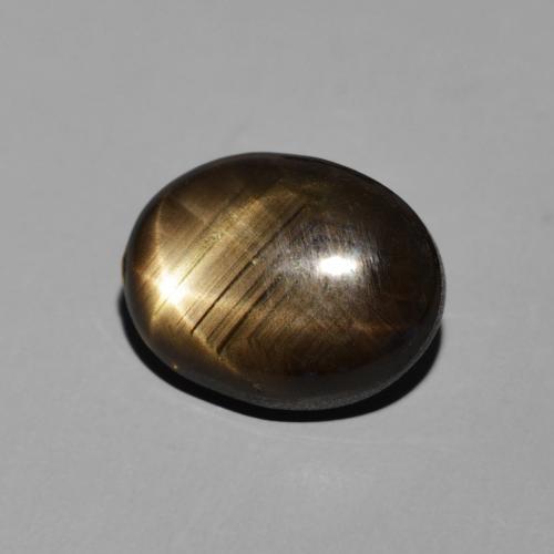 Saphir étoilé Noire naturelle ovale, 4.00 ct, Opaque