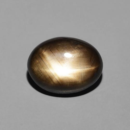 Saphir étoilé Noire naturelle ovale, 3.88 ct, Opaque