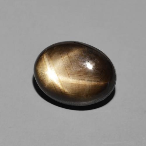 Saphir étoilé Noire naturelle ovale, 3.88 ct, Opaque