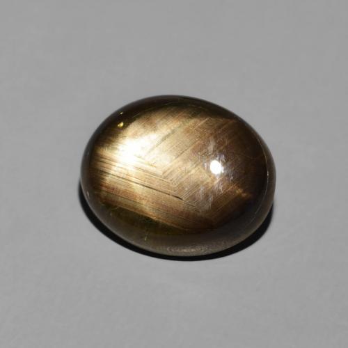 Saphir étoilé Noire naturelle ovale, 3.50 ct, Opaque