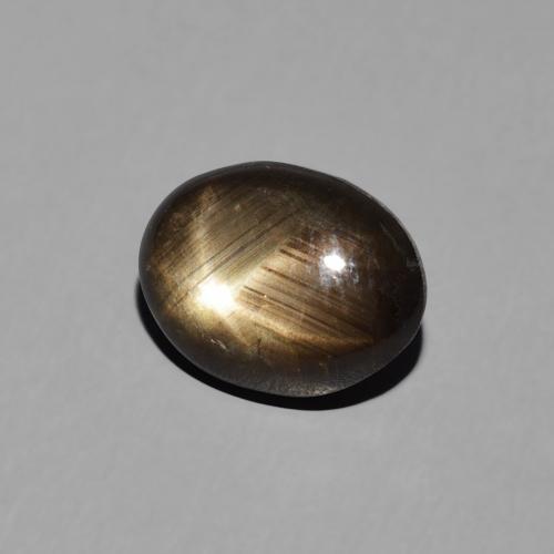 Saphir étoilé Noire naturelle ovale, 3.34 ct, Opaque