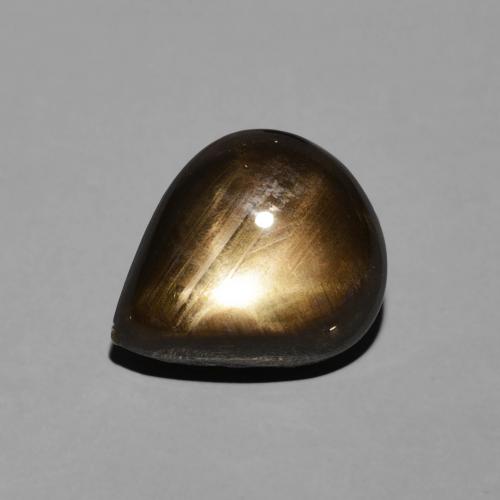 3.95ct Naturel Noire Saphir étoilé, En forme de poire, Opaque