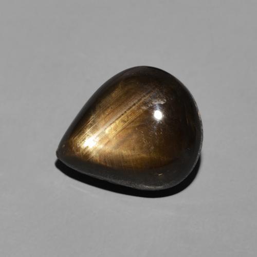 Saphir étoilé Noire naturelle En forme de poire, 3.95 ct, Opaque
