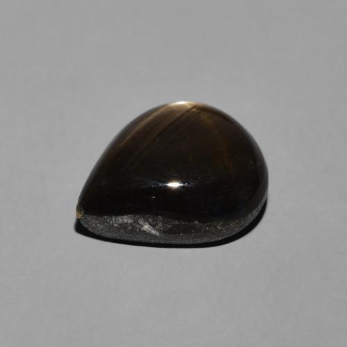 Saphir étoilé Noire naturelle En forme de poire, 3.95 ct, Opaque