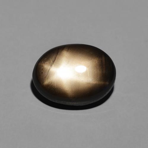Saphir étoilé Noire naturelle ovale, 4.23 ct, Opaque
