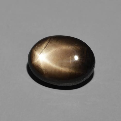 Saphir étoilé Noire naturelle ovale, 4.23 ct, Opaque