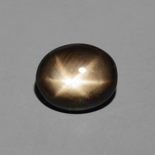 2.92ct Naturel Noire Saphir étoilé, ovale, Opaque