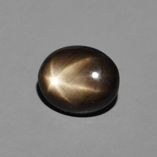 Saphir étoilé Noire naturelle ovale, 2.92 ct, Opaque