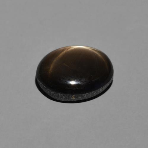 Saphir étoilé Noire naturelle ovale, 2.92 ct, Opaque