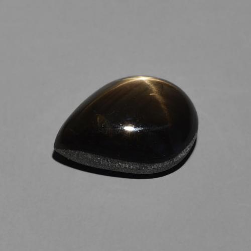 Saphir étoilé Noire naturelle En forme de poire, 3.64 ct, Opaque