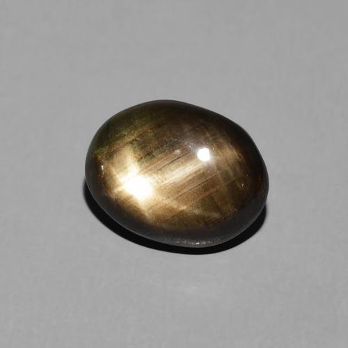 Saphir étoilé Noire naturelle ovale, 3.19 ct, Opaque
