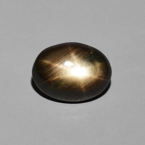3.42ct Naturel Noire Saphir étoilé, ovale, Opaque
