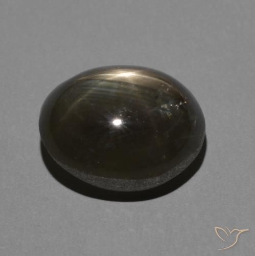 Saphir étoilé Noire naturelle ovale, 3.95 ct, Opaque