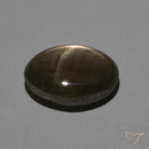 Saphir étoilé Noire naturelle ovale, 2.47 ct, Opaque