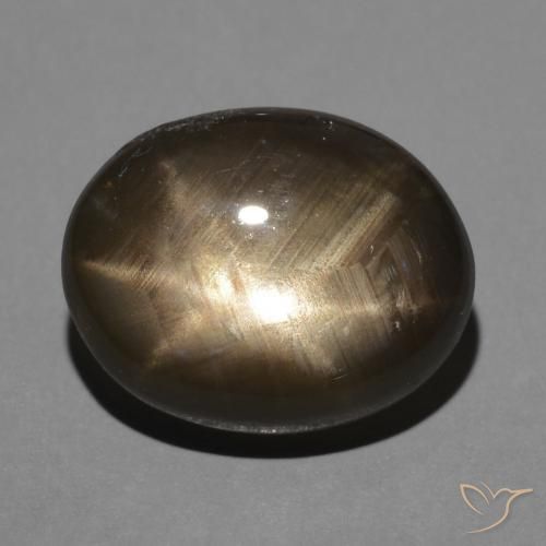 3.70ct Naturel Noire Saphir étoilé, ovale, Opaque