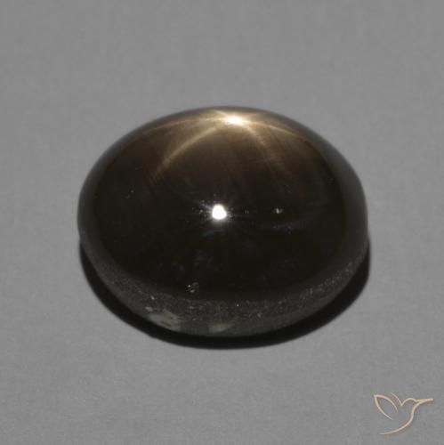 Saphir étoilé Noire naturelle ovale, 4.27 ct, Opaque