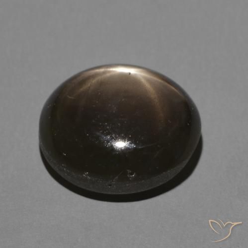 Saphir étoilé Noire naturelle ovale, 3.64 ct, Opaque