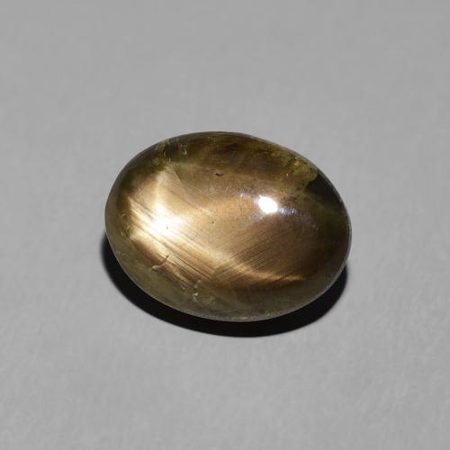 Saphir étoilé Noire naturelle ovale, 4.38 ct, Opaque