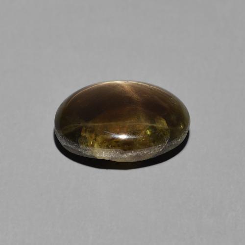 Saphir étoilé Noire naturelle ovale, 4.38 ct, Opaque