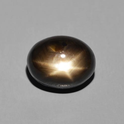 5.71ct Naturel Noire Saphir étoilé, ovale, Opaque