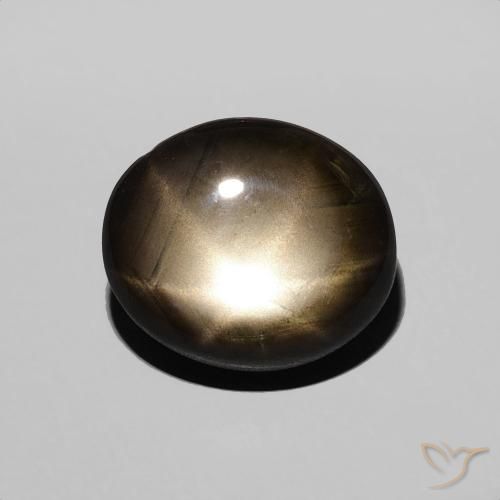 3.55ct Naturel Noire Saphir étoilé, ovale, Opaque