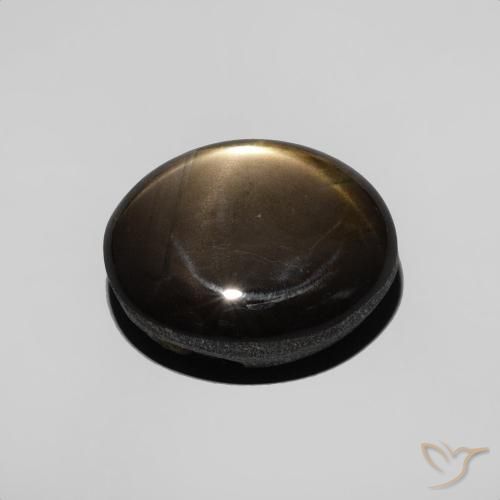 Saphir étoilé Noire naturelle ovale, 3.55 ct, Opaque