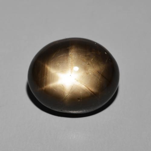 17.54ct Naturel Noire Saphir étoilé, ovale, Opaque