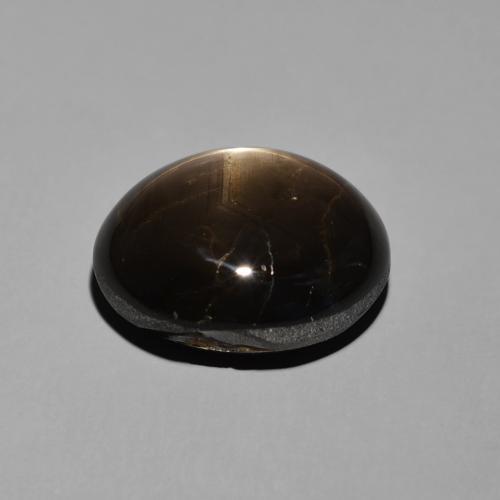 Saphir étoilé Noire naturelle ovale, 17.54 ct, Opaque