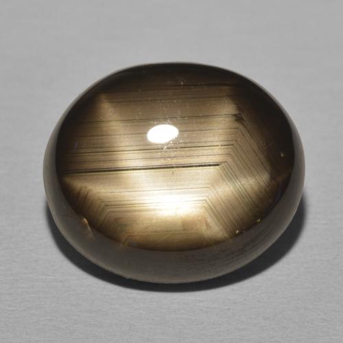 20.30ct Naturel Noire Saphir étoilé, ovale, Opaque