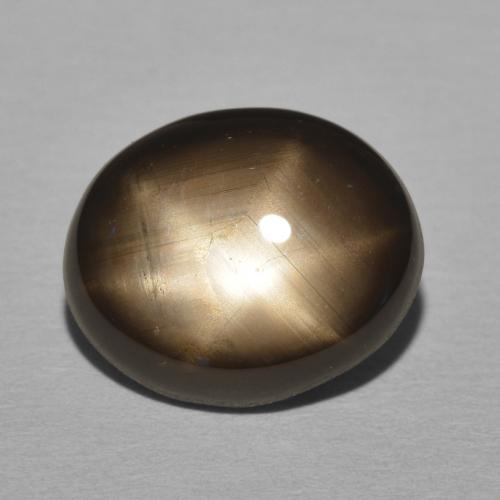 11.05ct Naturel Noire Saphir étoilé, ovale, Opaque