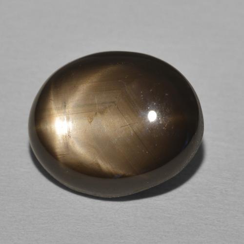 Saphir étoilé Noire naturelle ovale, 11.05 ct, Opaque