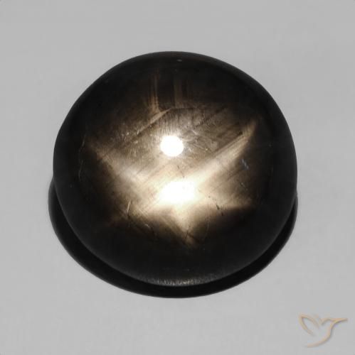 15.48ct Naturel Noire Saphir étoilé, ovale, Opaque