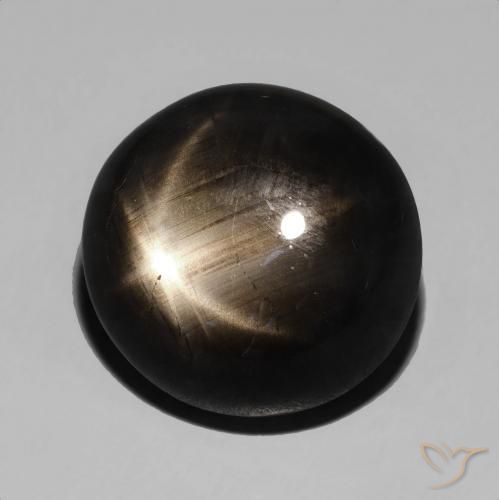Saphir étoilé Noire naturelle ovale, 15.48 ct, Opaque