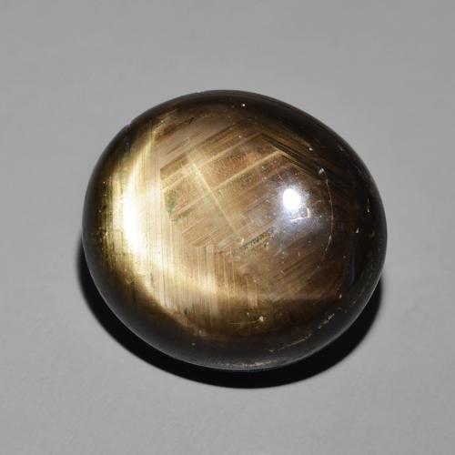 Saphir étoilé Noire naturelle ovale, 41.19 ct, Opaque