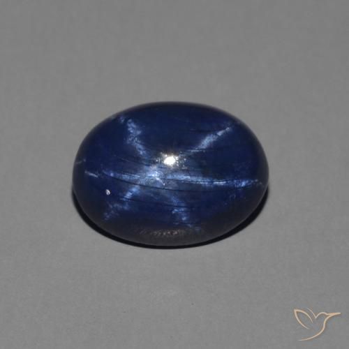 Saphir étoilé Bleu foncé naturelle ovale, 1.38 ct, Opaque