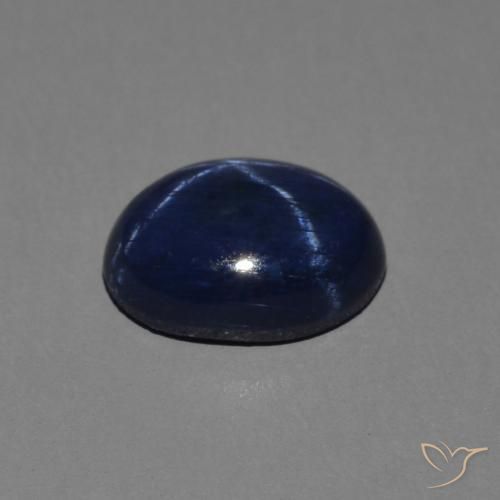 Saphir étoilé Bleu foncé naturelle ovale, 1.38 ct, Opaque