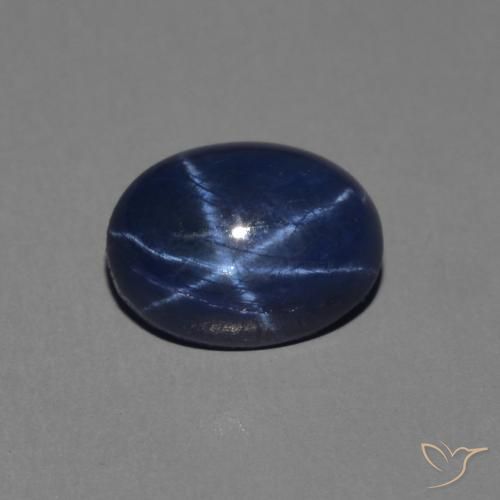 Saphir étoilé Bleu foncé naturelle ovale, 1.40 ct, Opaque
