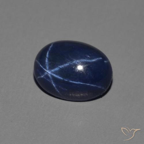 Saphir étoilé Bleu foncé naturelle ovale, 1.40 ct, Opaque