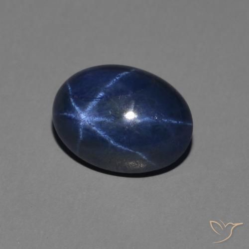 Saphir étoilé Bleu royal naturelle ovale, 1.63 ct, Opaque