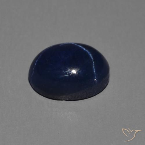 Saphir étoilé Bleu foncé naturelle ovale, 1.65 ct, Opaque