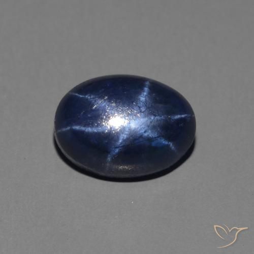 1.46ct Naturel Bleu foncé Saphir étoilé, ovale, Opaque