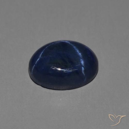 Saphir étoilé Bleu foncé naturelle ovale, 1.44 ct, Opaque