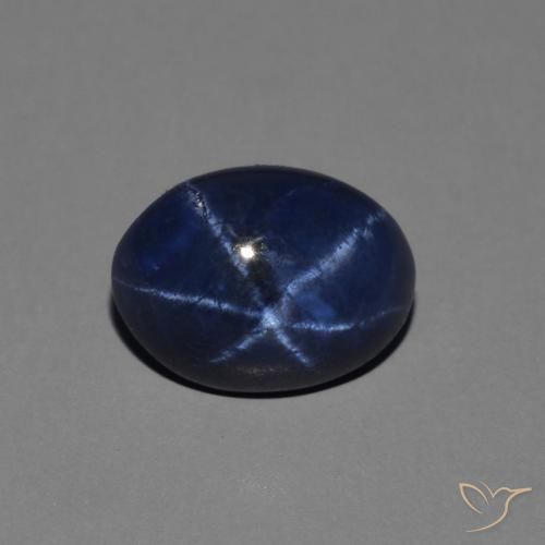 1.48ct Naturel Bleu foncé Saphir étoilé, ovale, Opaque