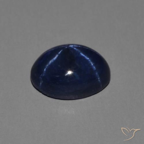 Saphir étoilé Bleu foncé naturelle ovale, 1.48 ct, Opaque