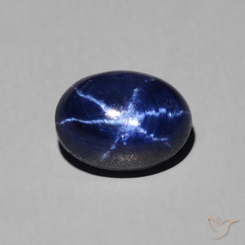 1.80ct Naturel Bleu marine Saphir étoilé, ovale, Opaque