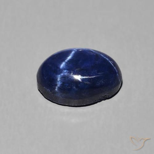 Saphir étoilé Bleu foncé naturelle ovale, 1.52 ct, Opaque